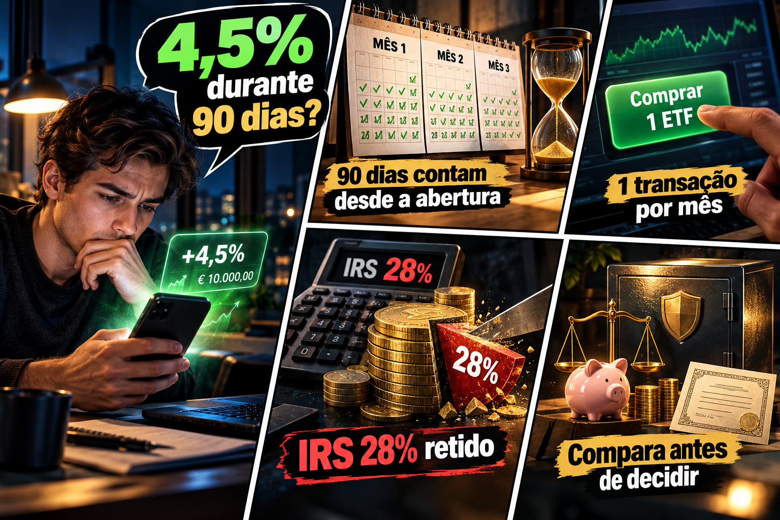 XTB paga 4,5% sobre o dinheiro não investido: regras, contas e letra pequena